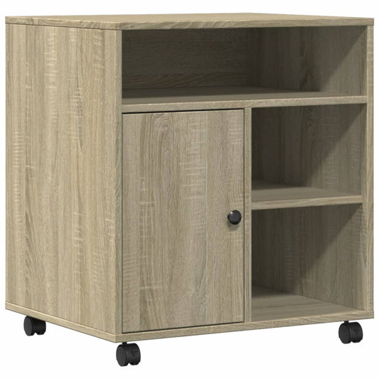 Printer Stand with Wheels Sonoma Oak 60x50x67 cm Printer Stand with Wheels Sonoma Oak 60x50x67 cm