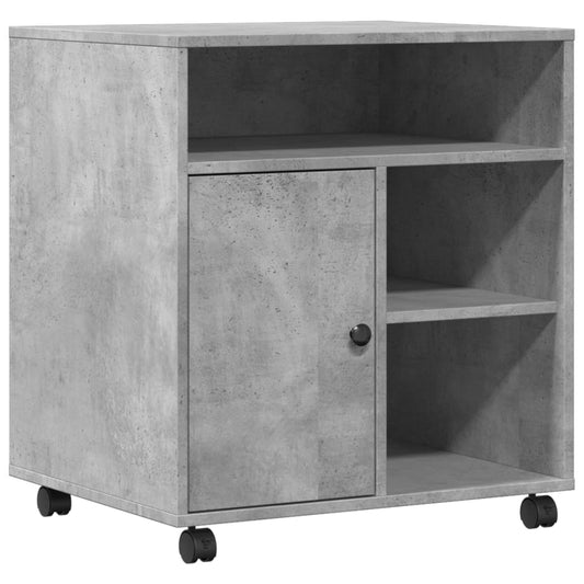 Printer Stand with Wheels Concrete Grey 60x50x67 cm Printer Stand with Wheels Concrete Grey 60x50x67 cm