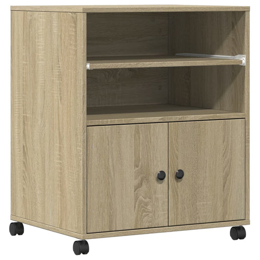 Printer Stand with Wheels Sonoma Oak 60x48x74 cm Printer Stand with Wheels Sonoma Oak 60x48x74 cm