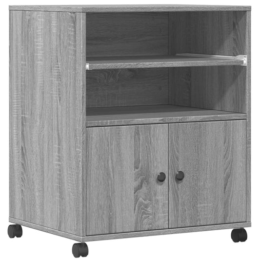 Printer Stand with Wheels Grey Sonoma 60x48x74 cm Printer Stand with Wheels Grey Sonoma 60x48x74 cm