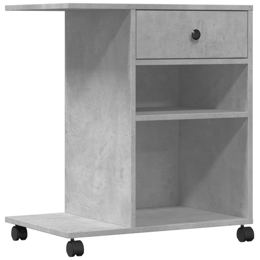 Printer Stand with Wheels Concrete Grey 60x40x68.5 cm Printer Stand with Wheels Concrete Grey 60x40x68.5 cm