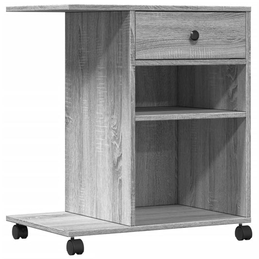 Printer Stand with Wheels Grey Sonoma 60x40x68,5 cm Printer Stand with Wheels Grey Sonoma 60x40x68,5 cm