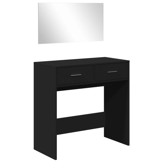 Dressing Table with Mirror Black 80x39x80 cm Dressing Table with Mirror Black 80x39x80 cm