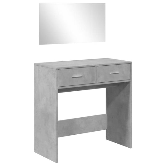 Dressing Table with Mirror Concrete Grey 80x39x80 cm Dressing Table with Mirror Concrete Grey 80x39x80 cm