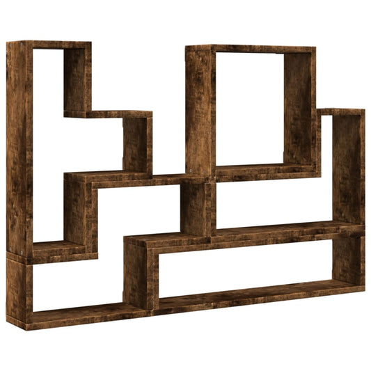 Wall Shelf Smoked Oak 96x12x64 cm Engineered Wood Wall Shelf Smoked Oak 96x12x64 cm Engineered Wood