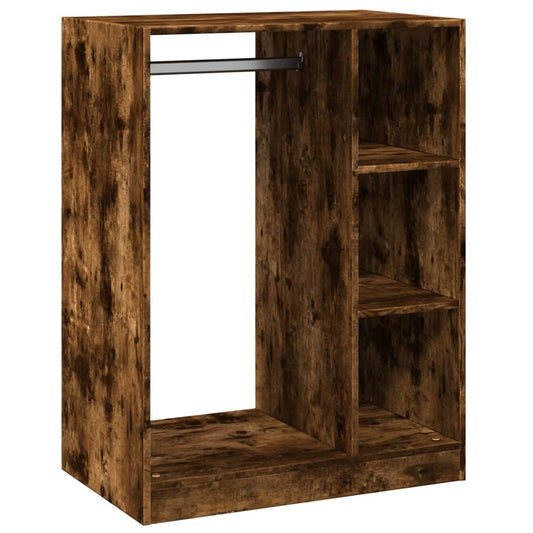 Wardrobe Smoked Oak 77x48x102 cm Engineered Wood Wardrobe Smoked Oak 77x48x102 cm Engineered Wood