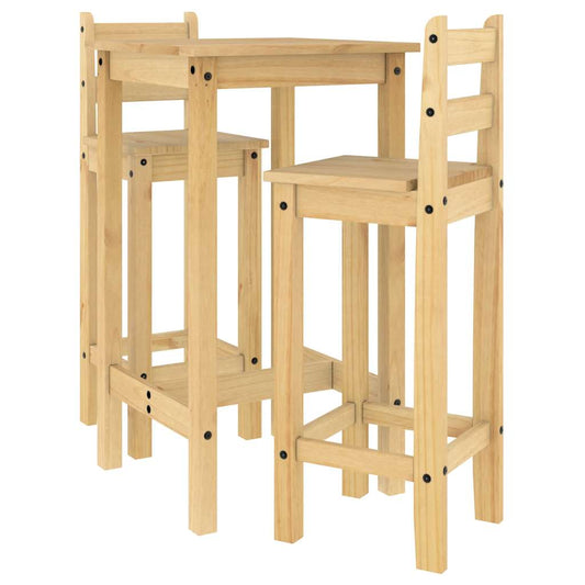 3 Piece Bar Set Solid Wood Pine 3 Piece Bar Set Solid Wood Pine
