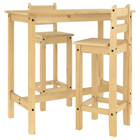 3 Piece Bar Set Solid Wood Pine 3 Piece Bar Set Solid Wood Pine