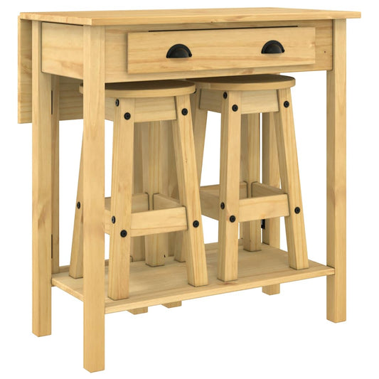 3 Piece Bar Set Solid Wood Pine 3 Piece Bar Set Solid Wood Pine