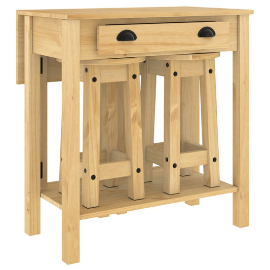3 Piece Bar Set Solid Wood Pine 3 Piece Bar Set Solid Wood Pine