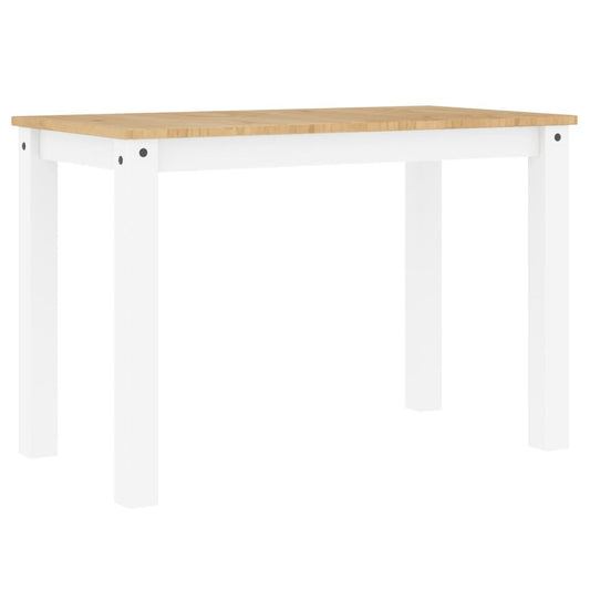 Dining Table Panama White 117x60x75 cm Solid Wood Pine Dining Table Panama White 117x60x75 cm Solid Wood Pine