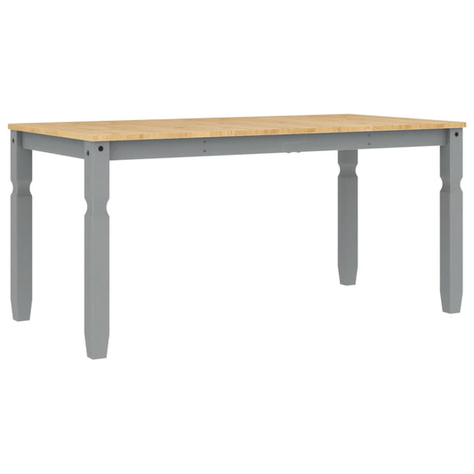 Dining Table "Corona" Grey 160x80x75 cm Solid Wood Pine Dining Table "Corona" Grey 160x80x75 cm Solid Wood Pine