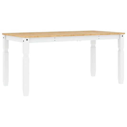 Dining Table Corona White 160x80x75 cm Solid Wood Pine Dining Table Corona White 160x80x75 cm Solid Wood Pine