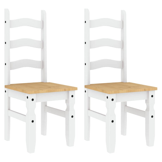 Dining Chairs 2 pcs Corona White 42x47x107 cm Solid Wood Pine Dining Chairs 2 pcs Corona White 42x47x107 cm Solid Wood Pine