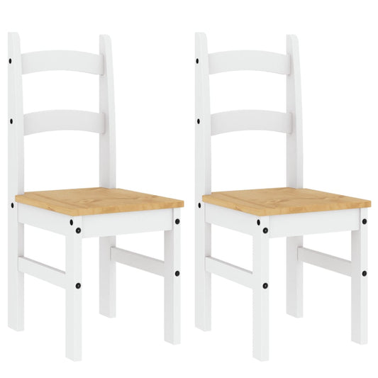Dining Chairs 2 pcs White 40x46x99 cm Solid Wood Pine Dining Chairs 2 pcs White 40x46x99 cm Solid Wood Pine