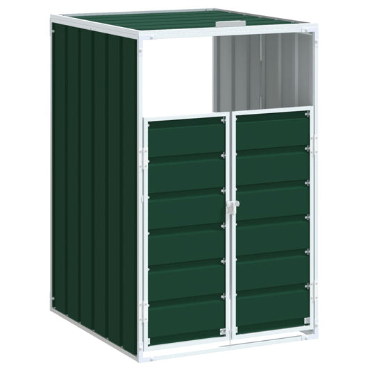 Wheelie Bin Storage for Single Bin Green 72x81x115 cm Steel Wheelie Bin Storage for Single Bin Green 72x81x115 cm Steel