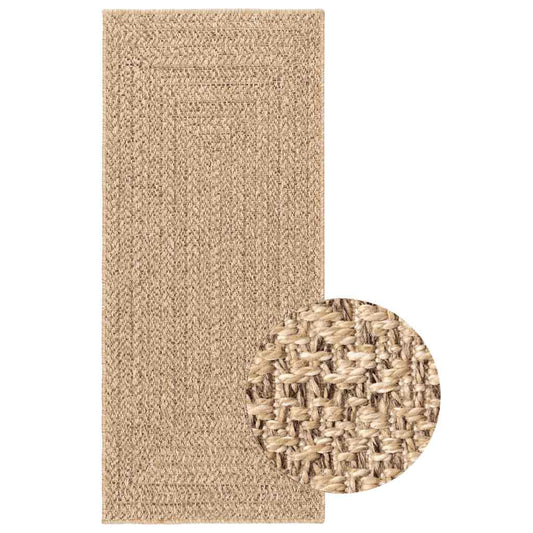Rug ZIZUR 80x200 cm Jute Look Indoor and Outdoor Rug ZIZUR 80x200 cm Jute Look Indoor and Outdoor