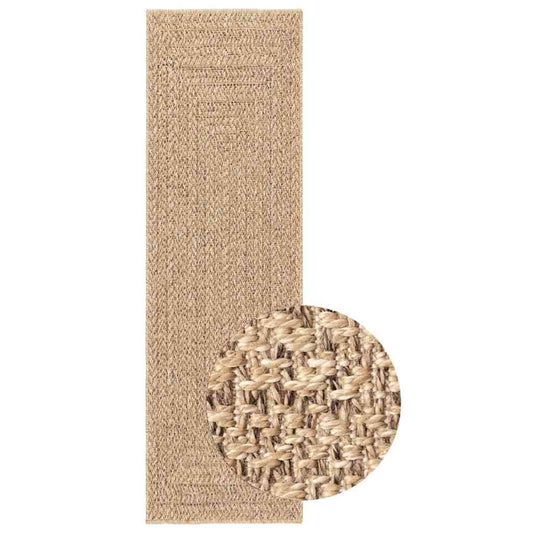 Rug ZIZUR 80x250 cm Jute Look Indoor and Outdoor Rug ZIZUR 80x250 cm Jute Look Indoor and Outdoor