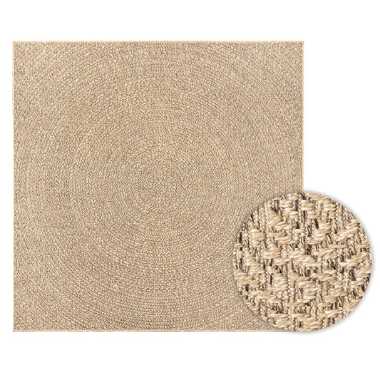 Rug ZIZUR 120x120 cm Jute Look Indoor and Outdoor Rug ZIZUR 120x120 cm Jute Look Indoor and Outdoor