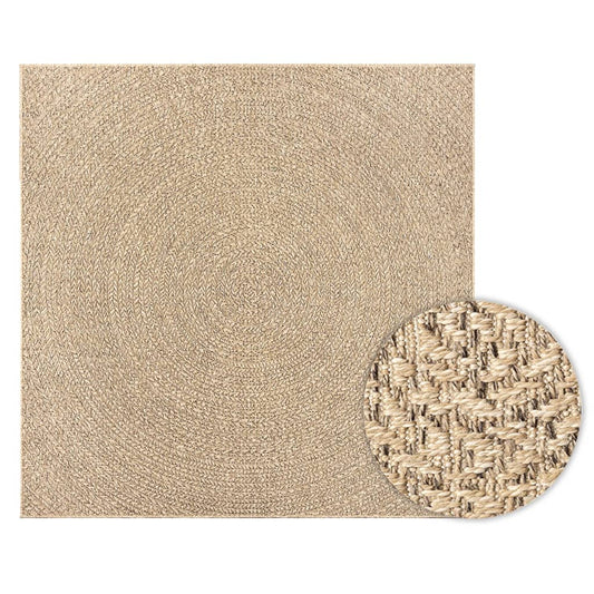 Rug ZIZUR 240x240 cm Jute Look Indoor and Outdoor Rug ZIZUR 240x240 cm Jute Look Indoor and Outdoor