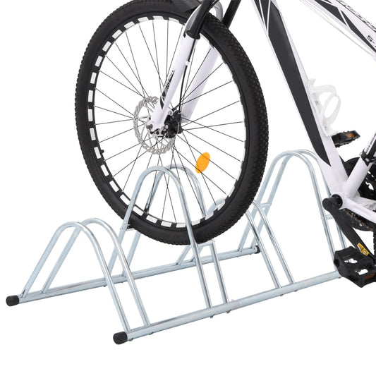 Bicycle Stand for 4 Bikes Floor Freestanding Galvanised Steel Bicycle Stand for 4 Bikes Floor Freestanding Galvanised Steel