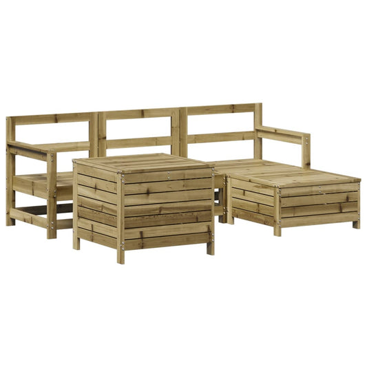 5 Piece Garden Sofa Set Impregnated Wood Pine 5 Piece Garden Sofa Set Impregnated Wood Pine