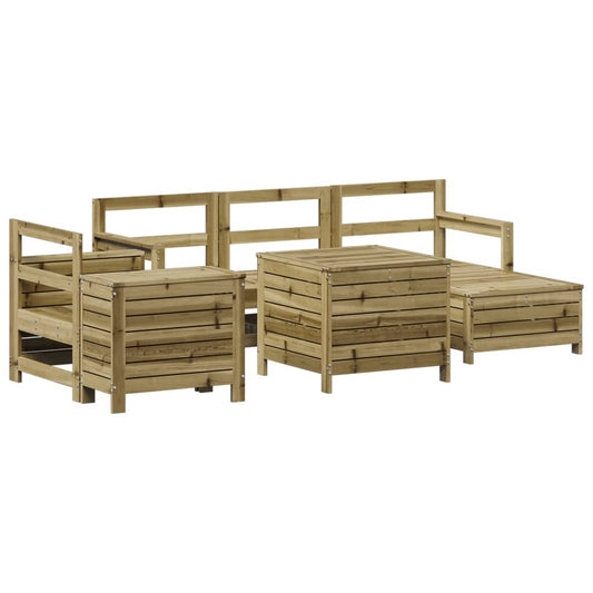 7 Piece Garden Sofa Set Impregnated Wood Pine 7 Piece Garden Sofa Set Impregnated Wood Pine