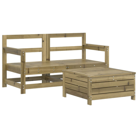 3 Piece Garden Sofa Set Impregnated Wood Pine 3 Piece Garden Sofa Set Impregnated Wood Pine