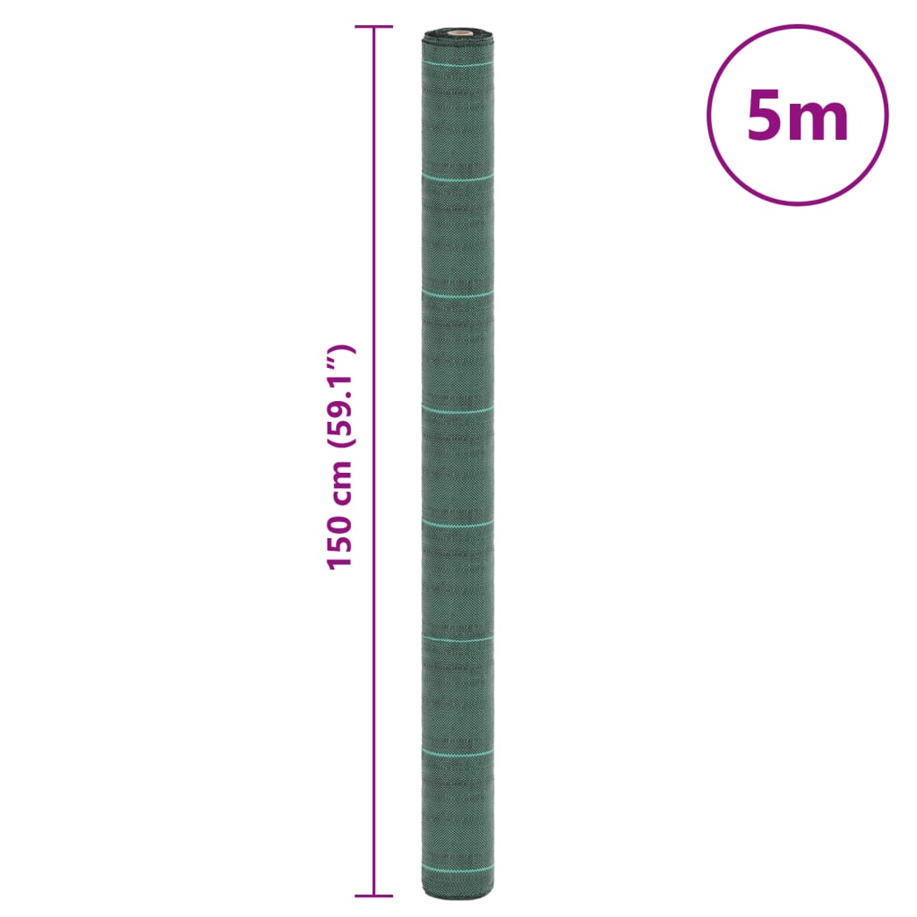Weed Membrane Green 1.5x5 m PP