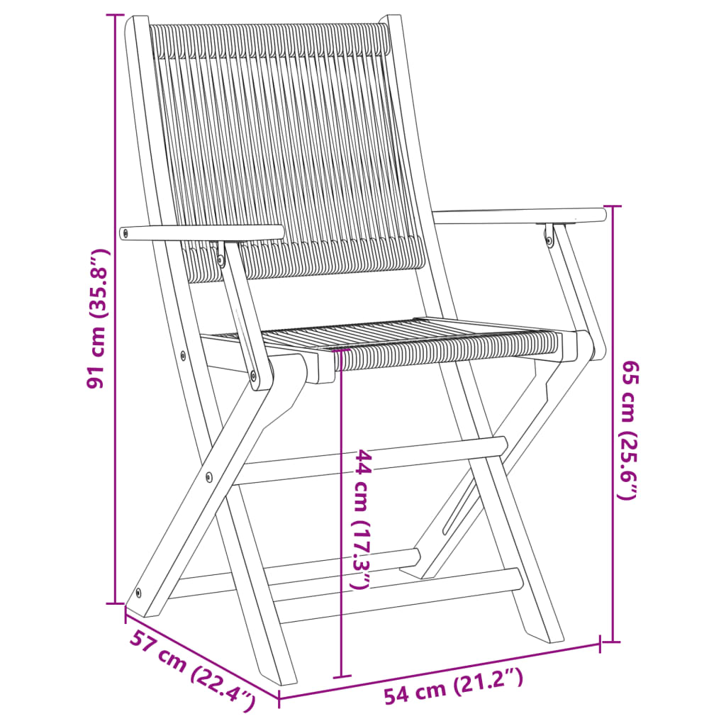 Folding Chairs 8 pcs Beige Solid Wood Acacia