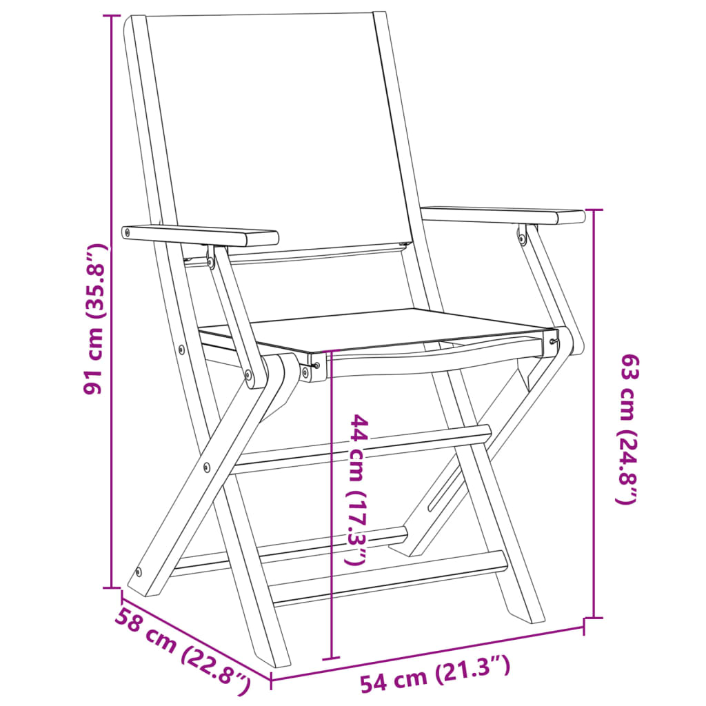 Folding Chairs 4 pcs Taupe Fabric and Solid Wood