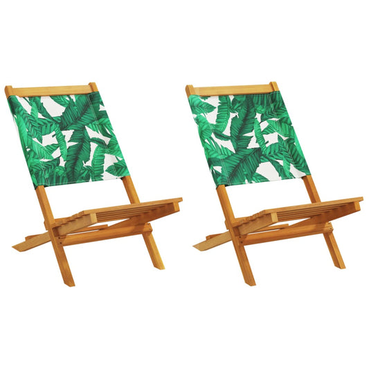 Folding Garden Chairs 8 pcs Green Fabric and Solid Wood Folding Garden Chairs 8 pcs Green Fabric and Solid Wood