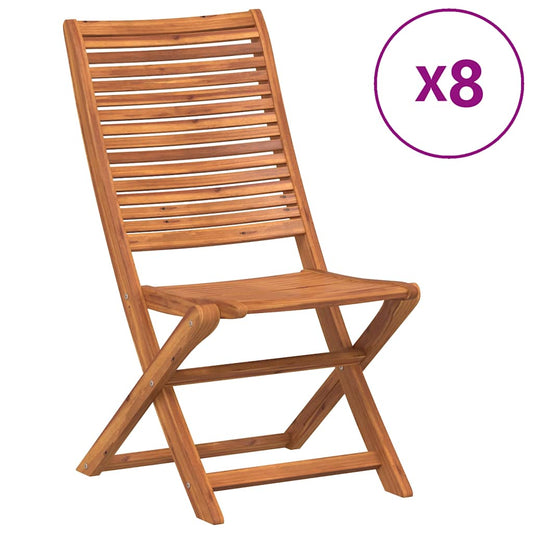 Folding Chairs 8 pcs 51x66x95 cm Solid Wood Acacia Folding Chairs 8 pcs 51x66x95 cm Solid Wood Acacia