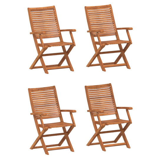 Folding Chairs 4 pcs 57x66x95 cm Solid Wood Acacia Folding Chairs 4 pcs 57x66x95 cm Solid Wood Acacia