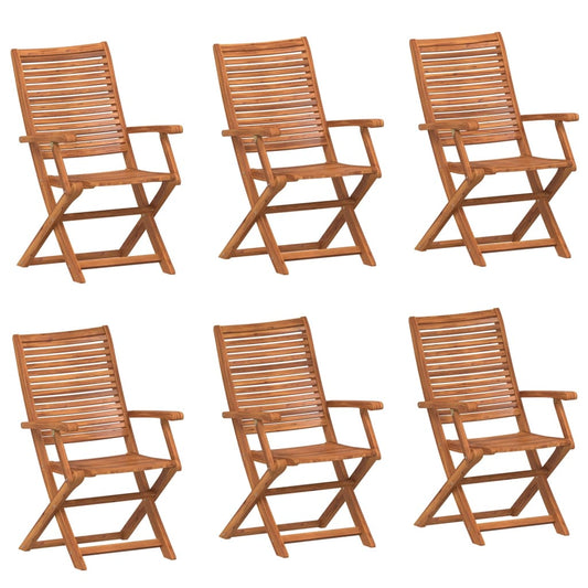Folding Chairs 6 pcs 57x66x95 cm Solid Wood Acacia Folding Chairs 6 pcs 57x66x95 cm Solid Wood Acacia