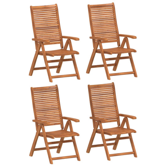 Reclining Folding Chairs 4 pcs 56x72x107 cm Solid Wood Acacia Reclining Folding Chairs 4 pcs 56x72x107 cm Solid Wood Acacia