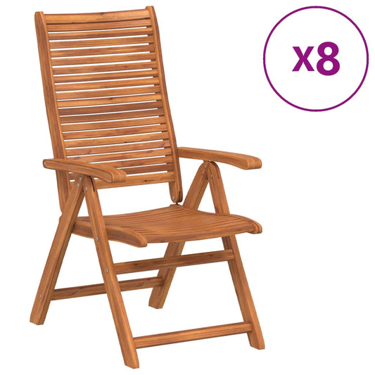 Reclining Garden Chairs 8 pcs 56x72x107 cm Solid Wood Acacia Reclining Garden Chairs 8 pcs 56x72x107 cm Solid Wood Acacia