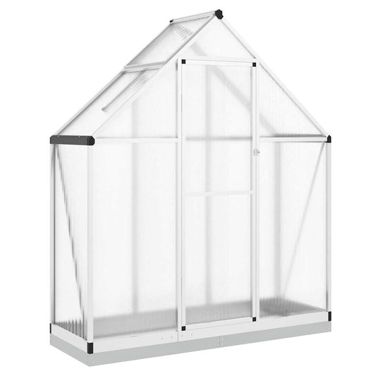 Greenhouse with Base Frame Silver 169x58x202 cm Aluminium Greenhouse with Base Frame Silver 169x58x202 cm Aluminium
