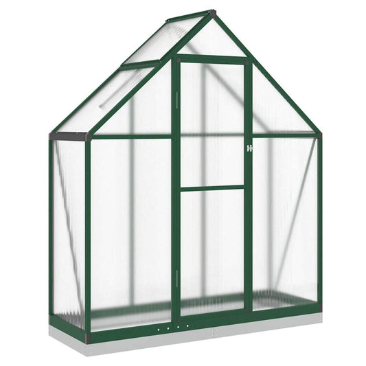 Greenhouse with Base Frame Green 169x58x202 cm Aluminium Greenhouse with Base Frame Green 169x58x202 cm Aluminium