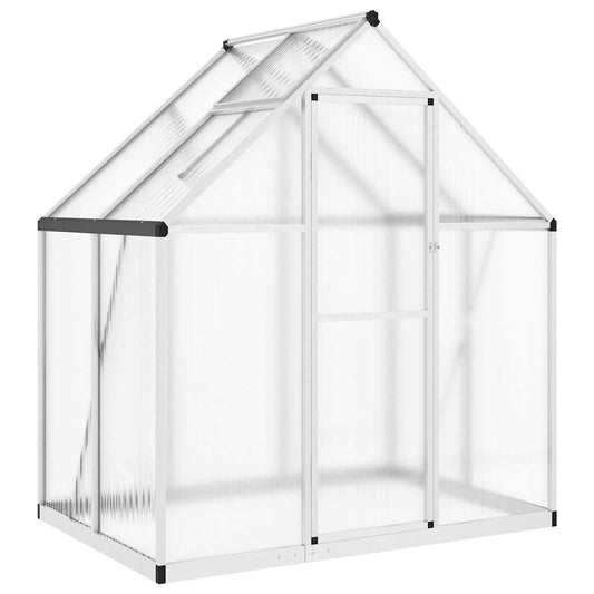Greenhouse with Base Frame Silver 169x114x195 cm Aluminium Greenhouse with Base Frame Silver 169x114x195 cm Aluminium