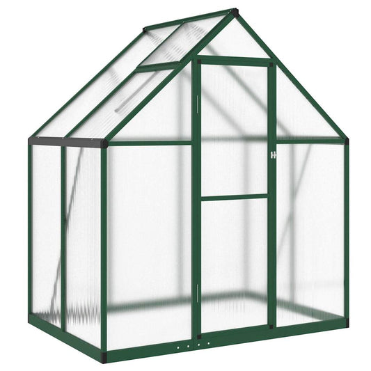 Greenhouse with Base Frame Green 169x114x195 cm Aluminium Greenhouse with Base Frame Green 169x114x195 cm Aluminium