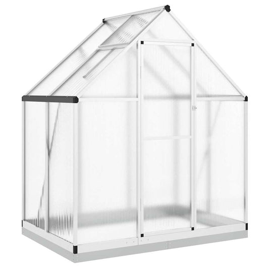 Greenhouse with Base Frame Silver 169x114x202 cm Aluminium Greenhouse with Base Frame Silver 169x114x202 cm Aluminium