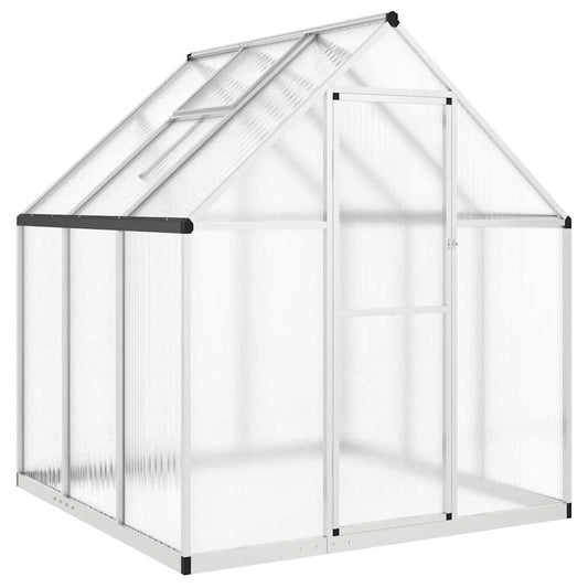 Greenhouse with Base Frame Silver 169x169x195 cm Aluminium Greenhouse with Base Frame Silver 169x169x195 cm Aluminium