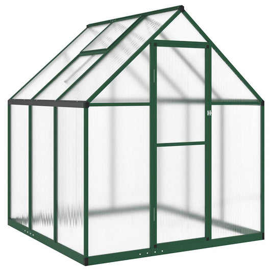 Greenhouse with Base Frame Green 169x169x195 cm Aluminium Greenhouse with Base Frame Green 169x169x195 cm Aluminium