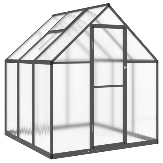 Greenhouse with Base Frame Anthracite 169x169x195 cm Aluminium Greenhouse with Base Frame Anthracite 169x169x195 cm Aluminium