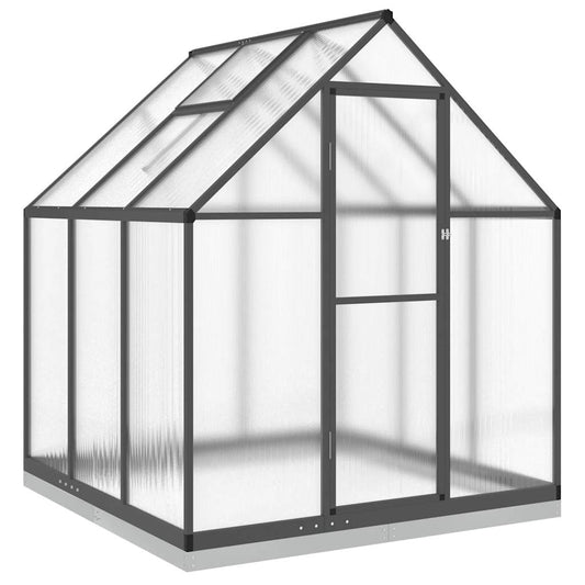 Greenhouse with Base Frame Anthracite 169x169x202 cm Aluminium Greenhouse with Base Frame Anthracite 169x169x202 cm Aluminium