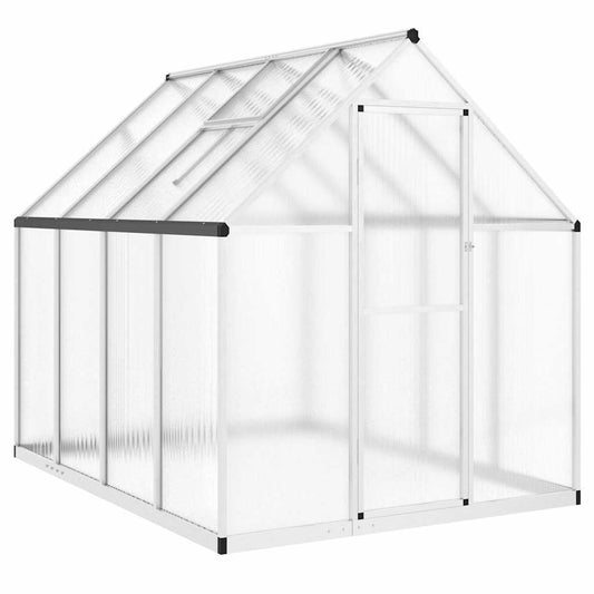 Greenhouse with Base Frame Silver 224x169x195 cm Aluminium Greenhouse with Base Frame Silver 224x169x195 cm Aluminium