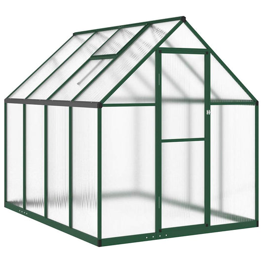 Greenhouse with Base Frame Green 224x169x195 cm Aluminium Greenhouse with Base Frame Green 224x169x195 cm Aluminium