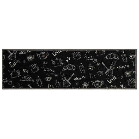 Kitchen Rug Washable Morning Black 45x150 cm Velvet Kitchen Rug Washable Morning Black 45x150 cm Velvet