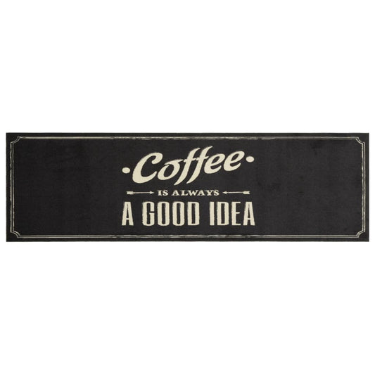 Kitchen Rug Washable Coffee Text 45x150 cm Velvet Kitchen Rug Washable Coffee Text 45x150 cm Velvet